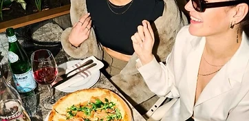 A plated dessert on a dinner table