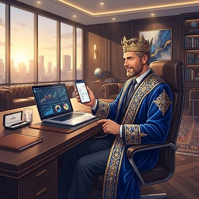 A king living well while managing taxes and deductions