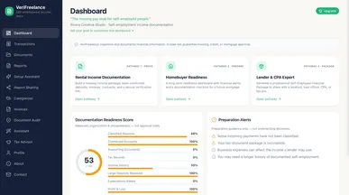 Freelance Income Verification Statement template preview