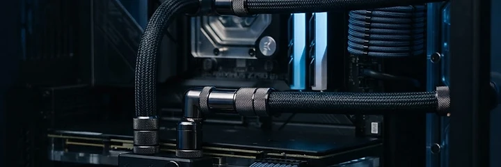 Immaculate cable management inside a custom CraftCore PC build