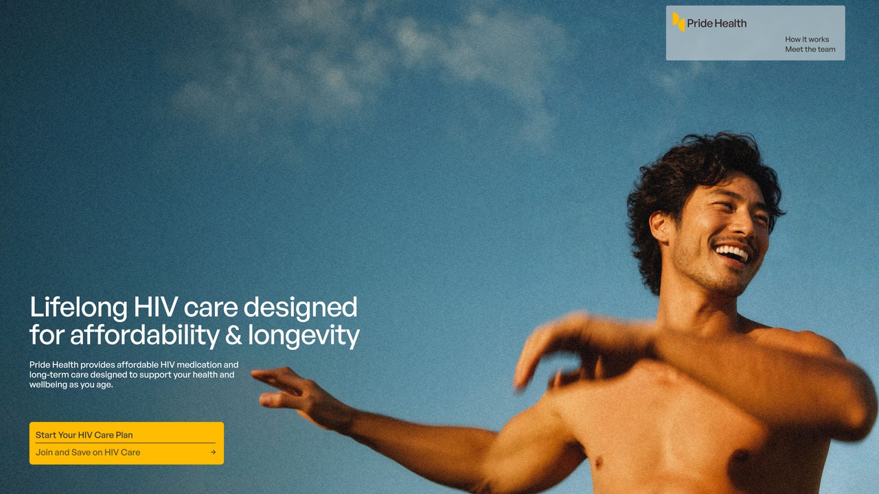Pride Health Landing Page template preview