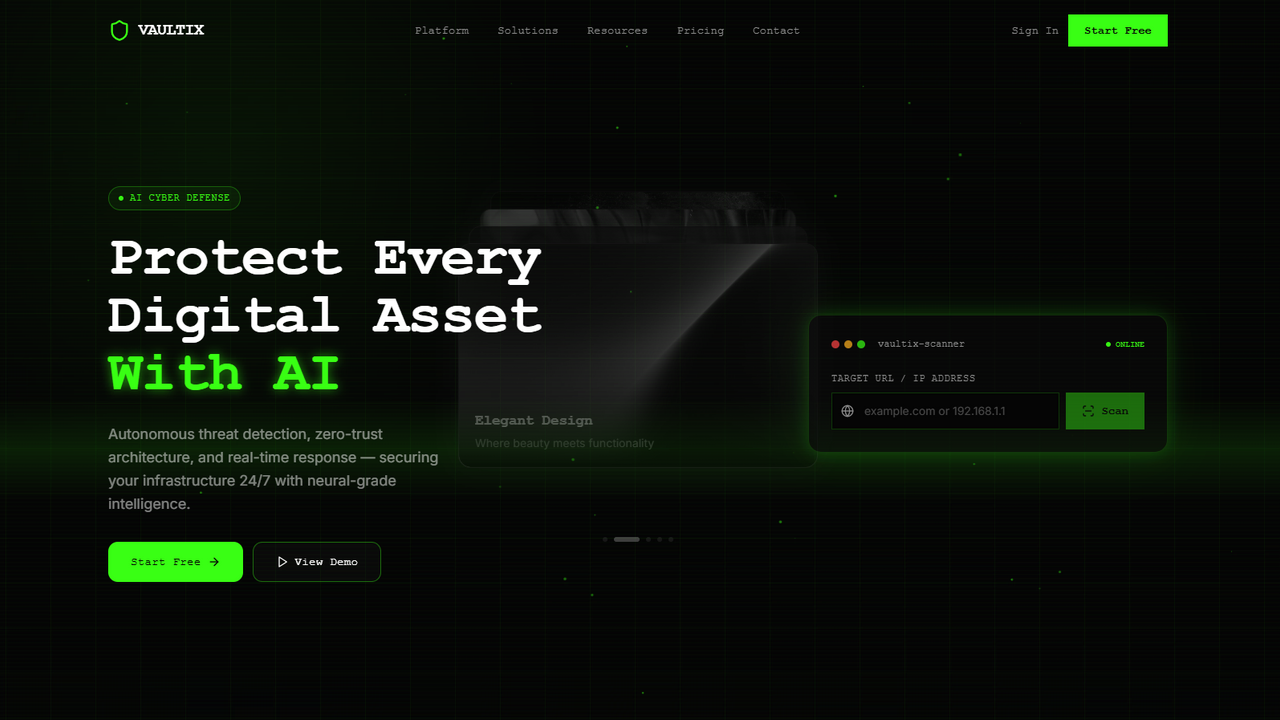 Vaultix template preview