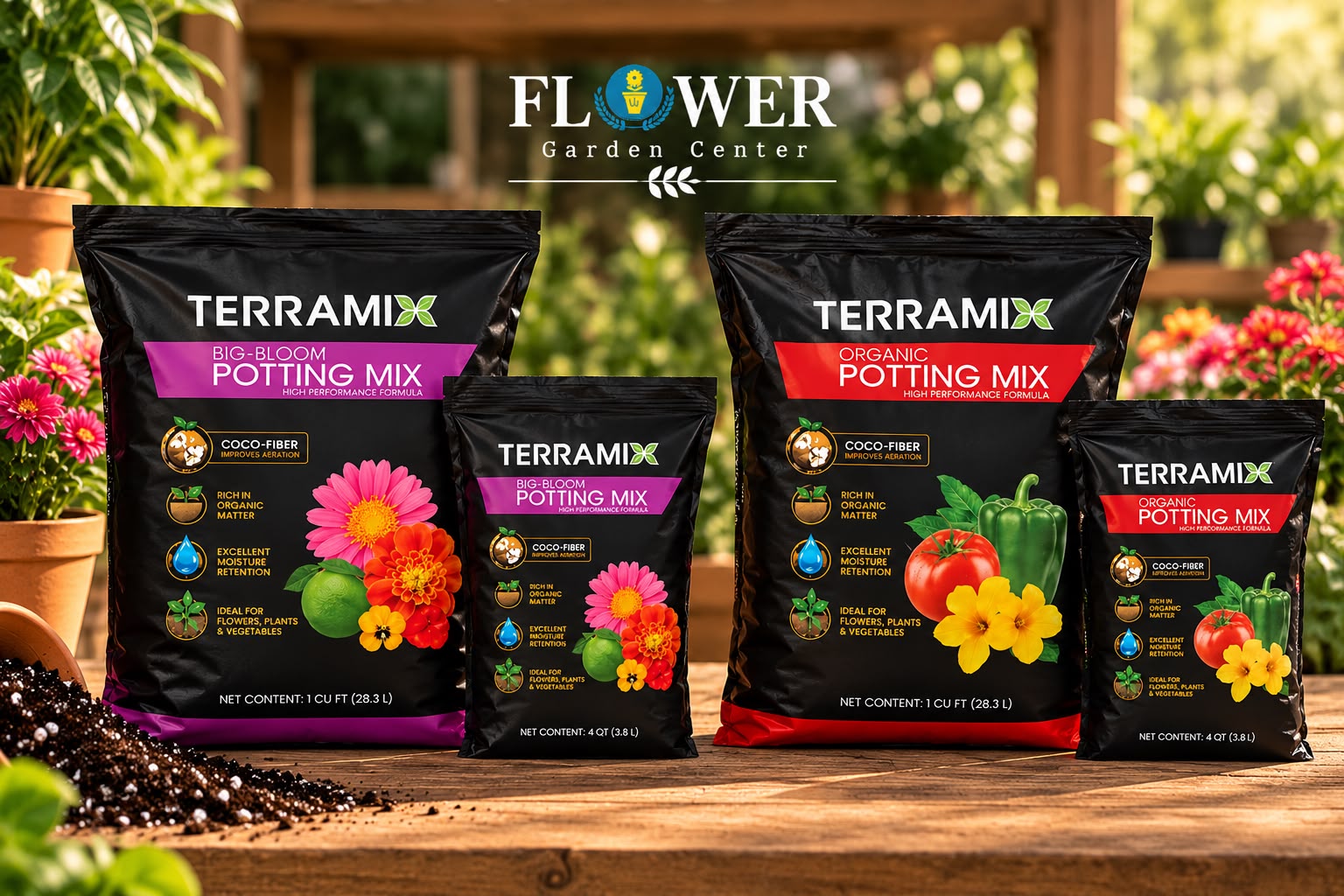Sustratos Terramix Big-Bloom y Organic Potting Mix