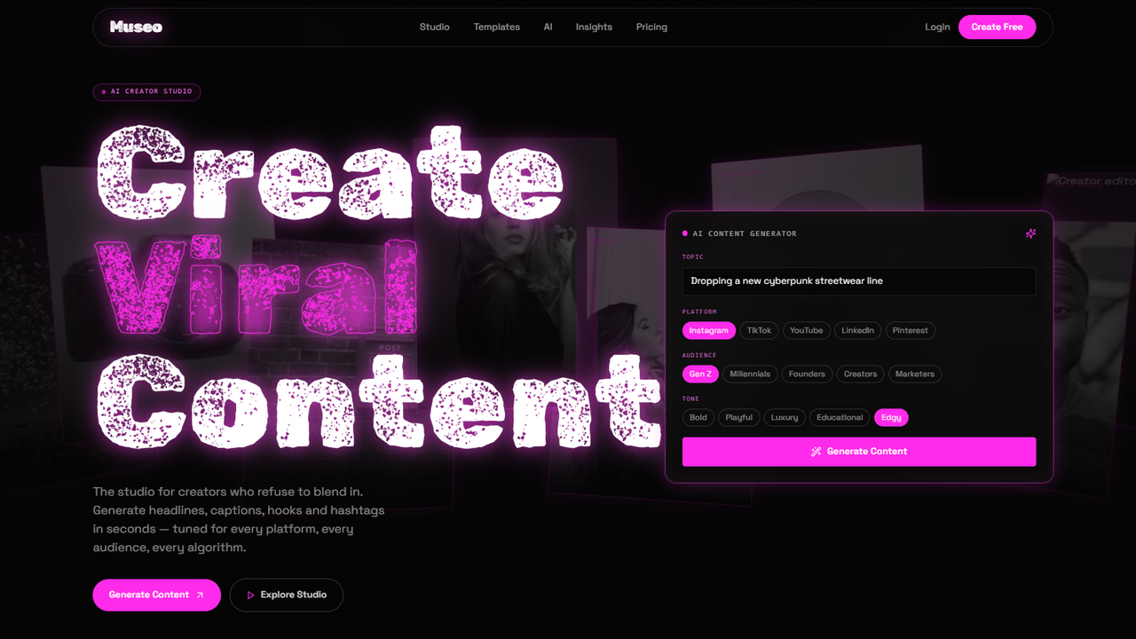 Museo template preview