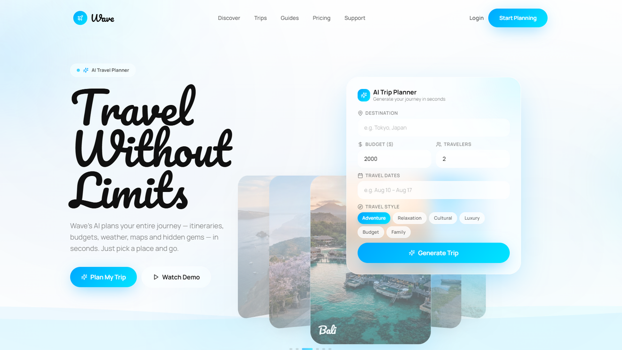 Wave  template preview