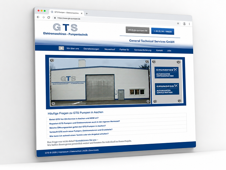 GTS Pumpen- und Antriebstechnik vor der Überarbeitung