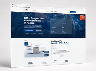 Überarbeitete Website von GTS in Aachen