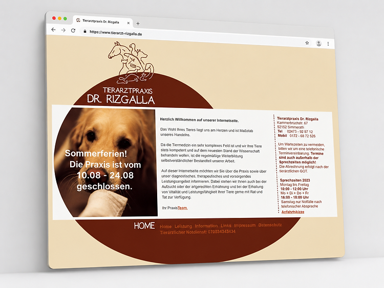 Tierarztpraxis Dr. Rizgalla vor der Überarbeitung