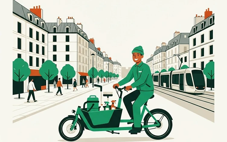 Le vélo cargo comme seul véhicule de service, en ville.