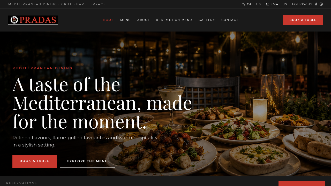 Pradas Restaurant template preview