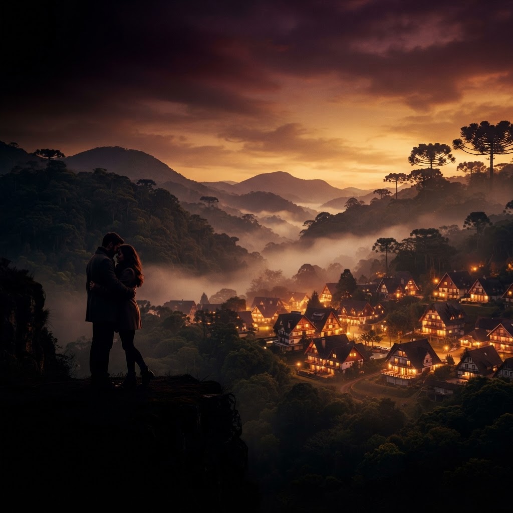 Campos do Jordão ao entardecer