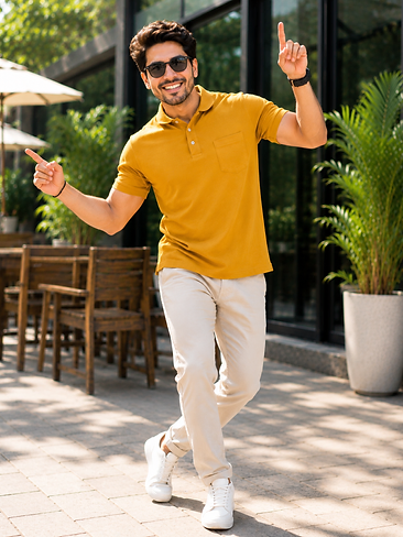 Premium Yellow Polo T-Shirt for Men