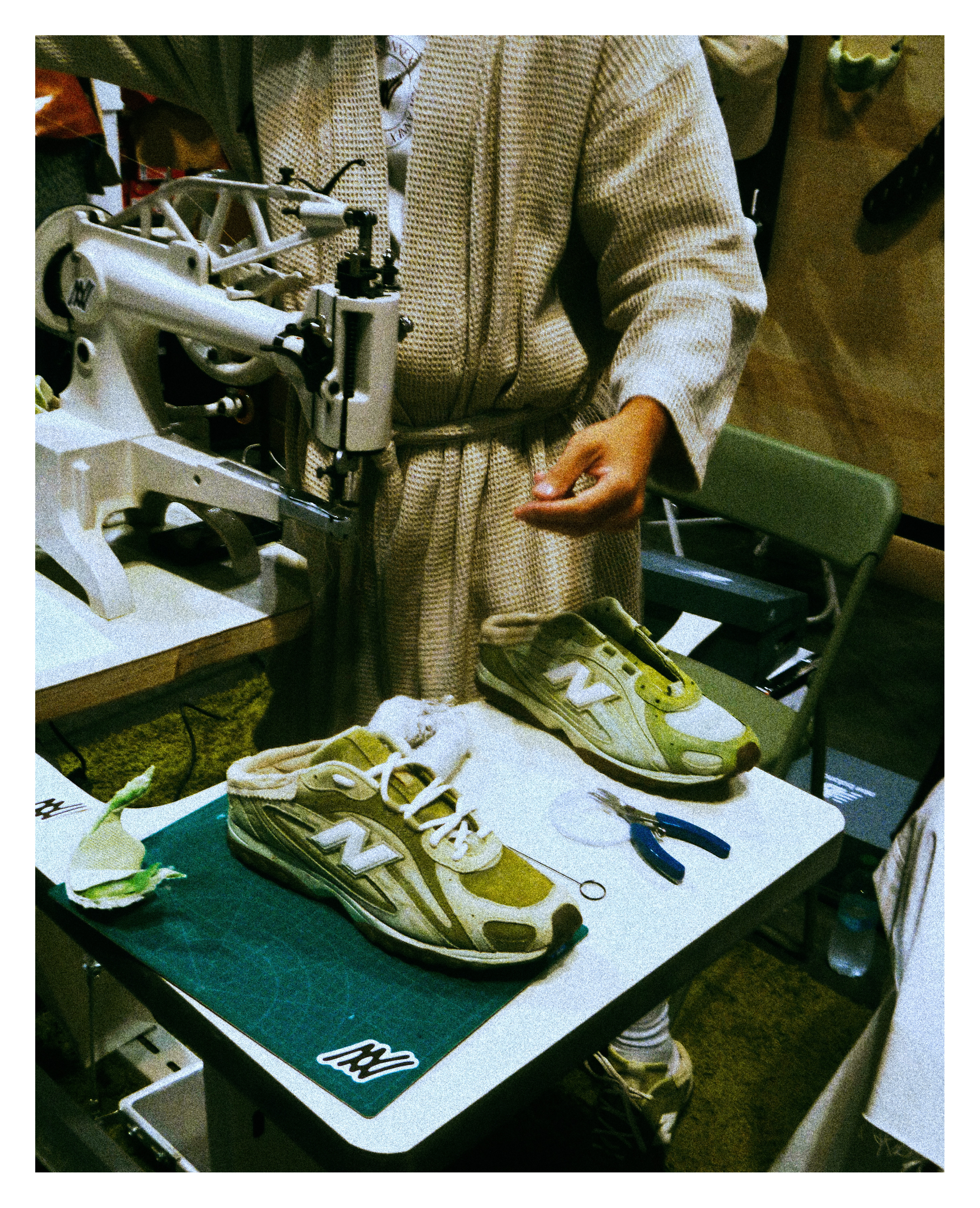 At the sewing machine