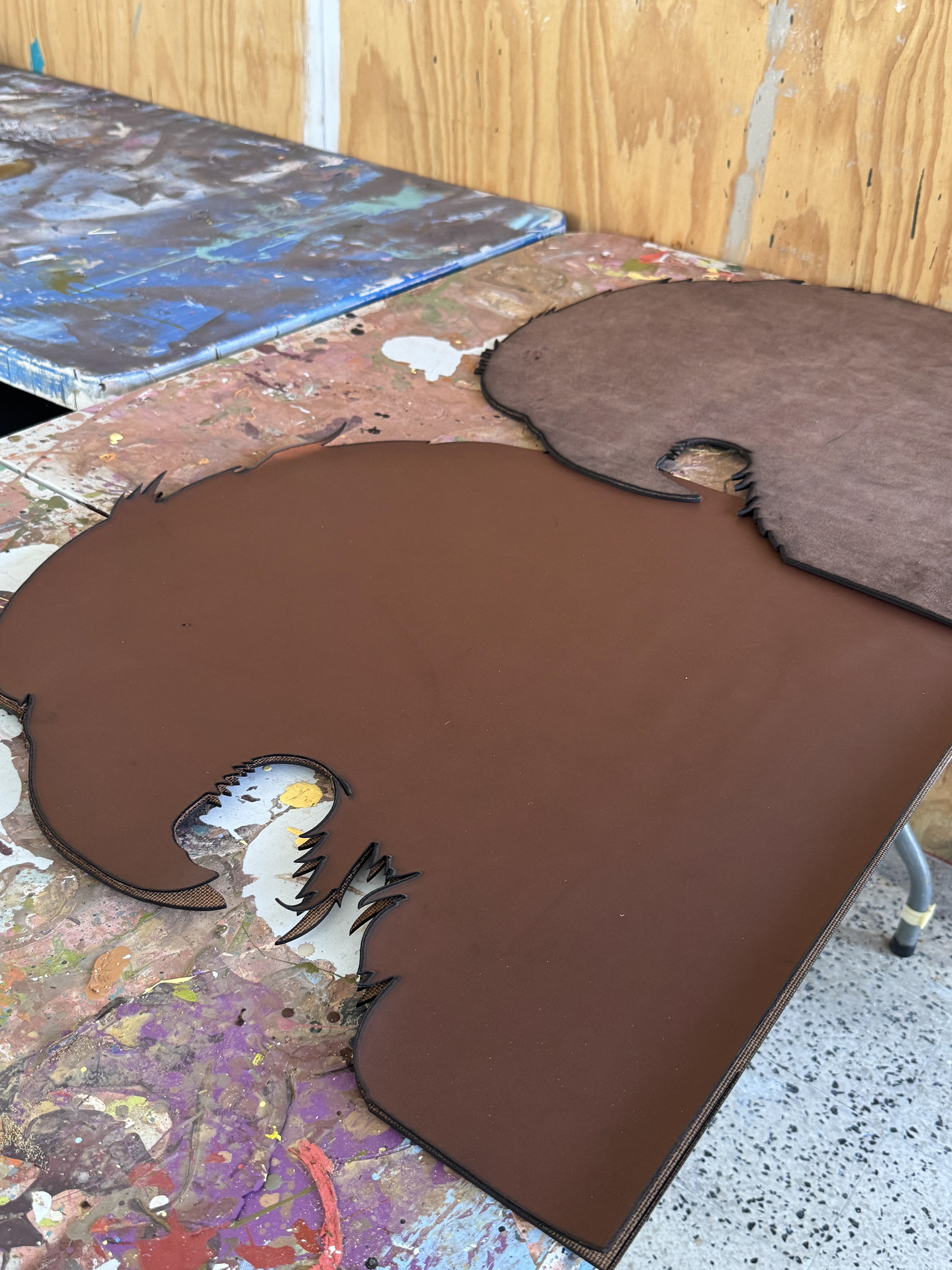 Laser-cut leather components