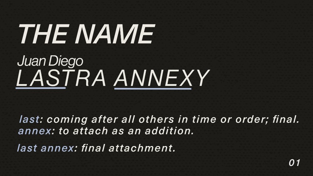 Last Annex brand book — The Name