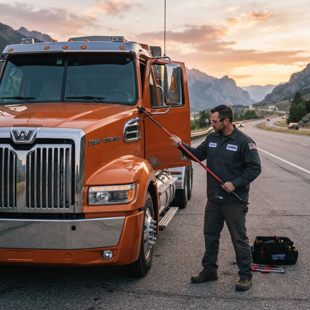 Western Star tractor trailer lockout service in Bridgeport, CT 06604