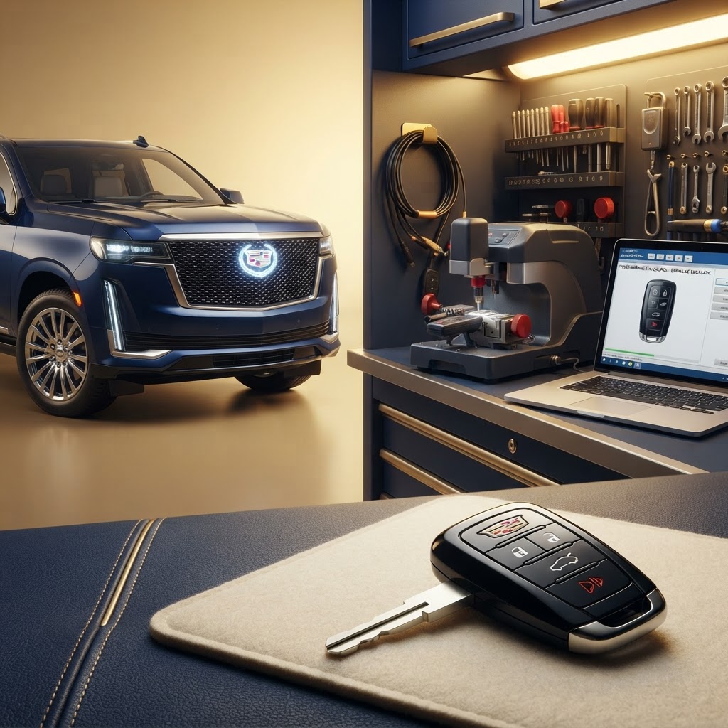 Cadillac car key replacement in Bridgeport, CT 06604 — key cutting and programming