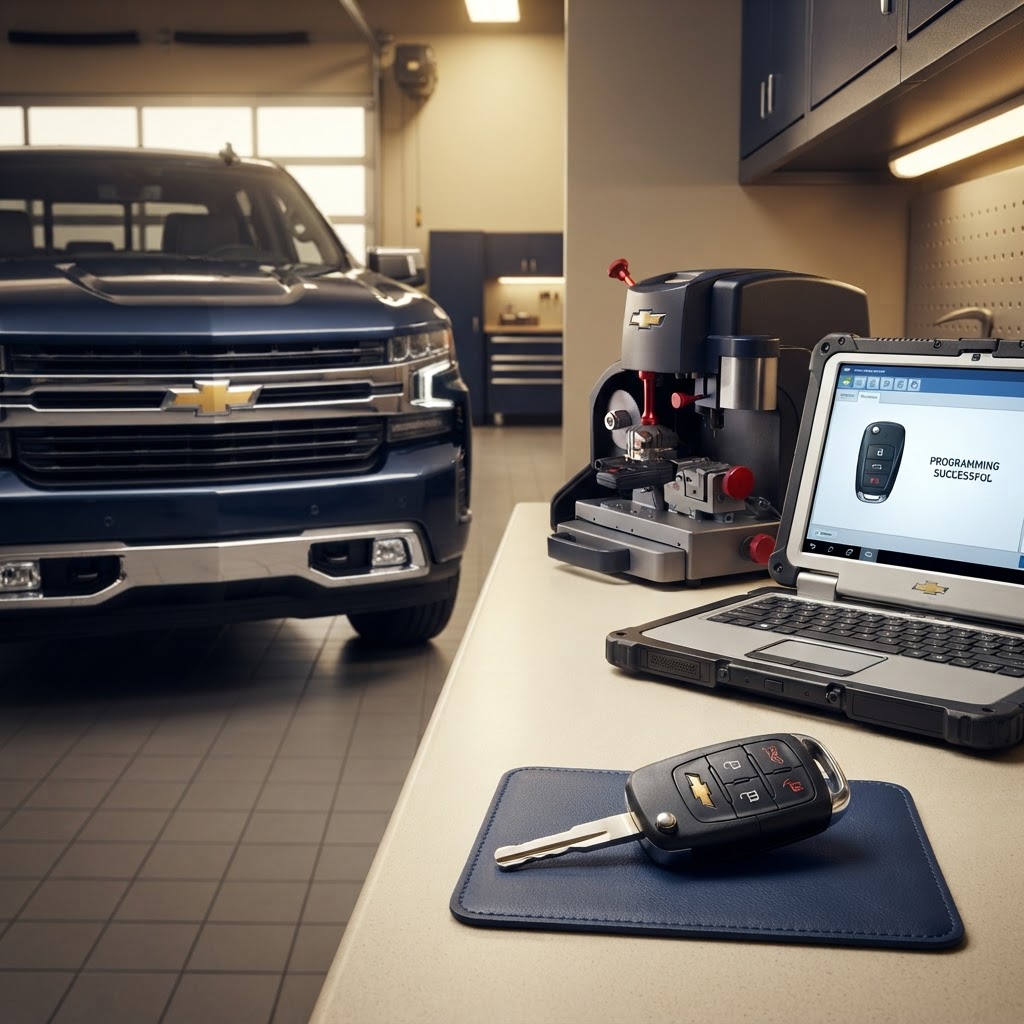 Chevy car key replacement in Bridgeport, CT 06604 — key cutting and programming