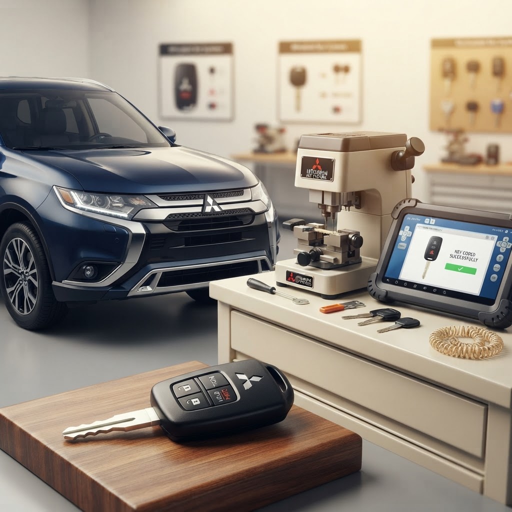 Mitsubishi car key replacement in Bridgeport, CT 06604 — key cutting and programming