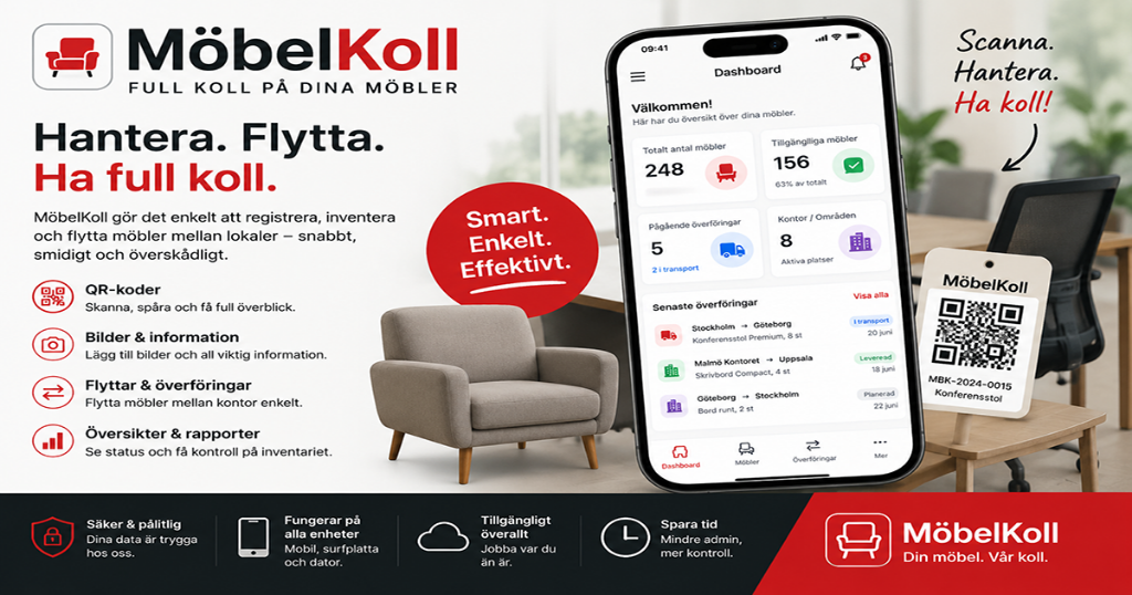 MöbelKoll – Smidig möbelutlåning och inventering