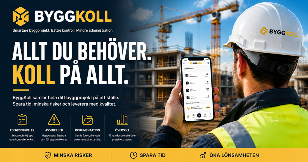 ByggKoll – Smart projektstyrning för byggbranschen