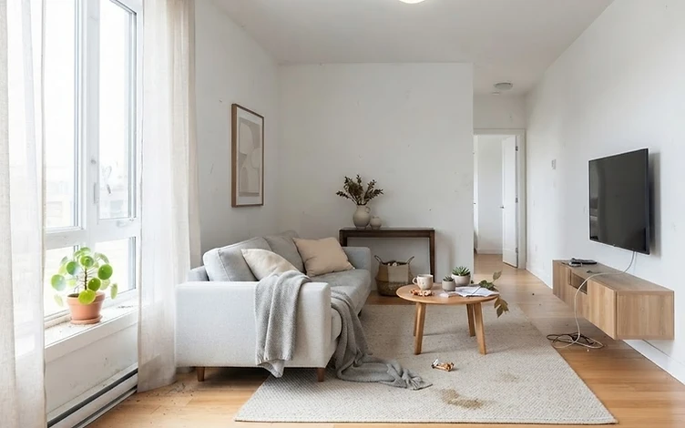 Living Room Turnover — before turnover