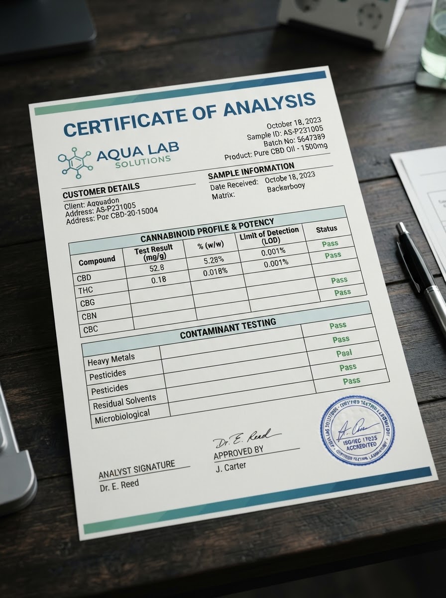 Certificate of Analysis