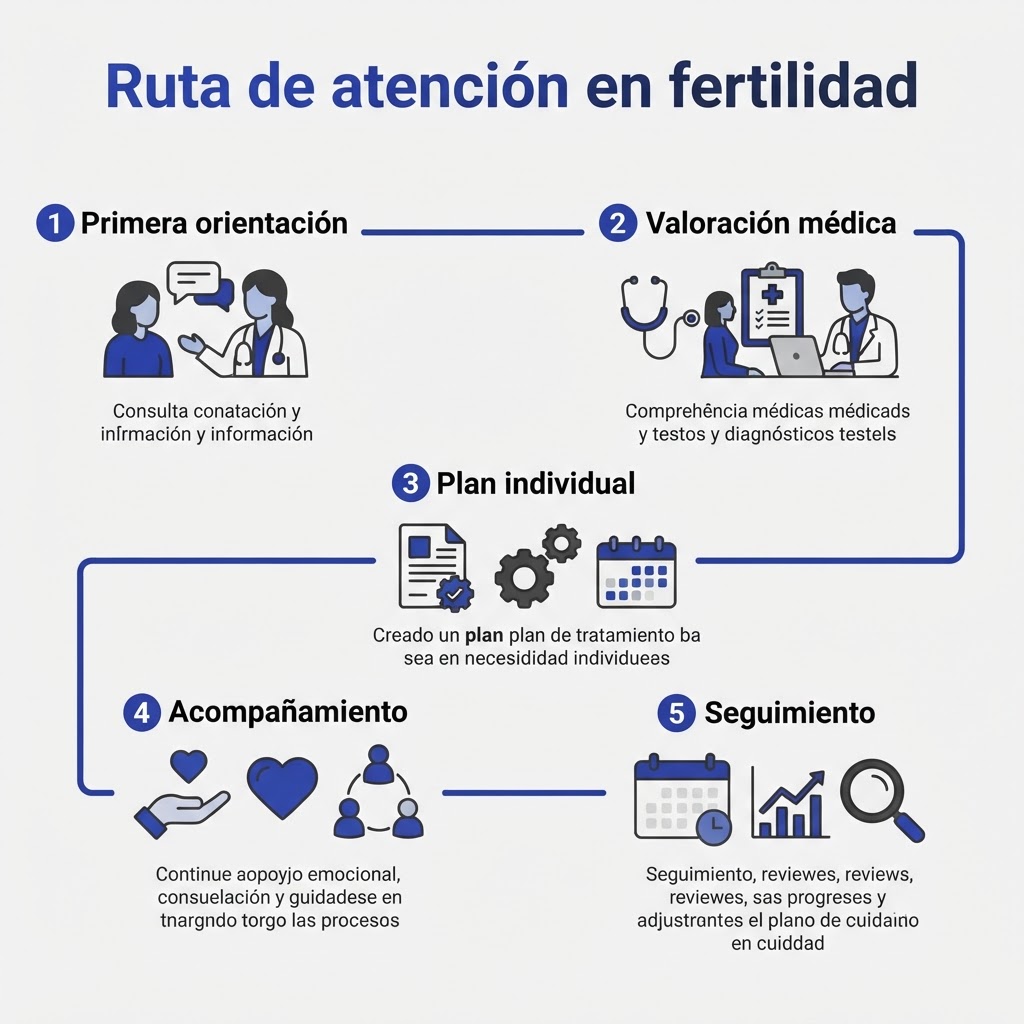 Ruta de atención respetuosa en una clínica de fertilidad