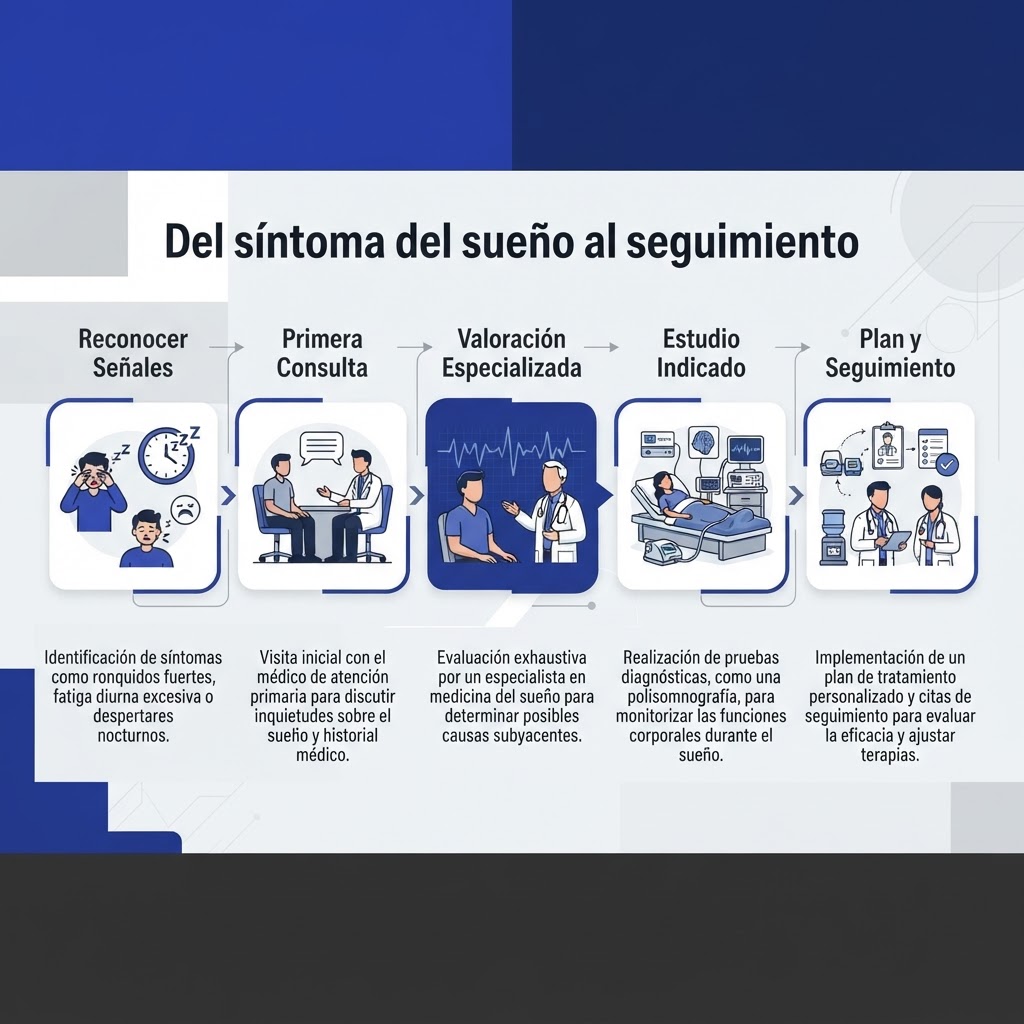 Ruta desde la primera consulta hasta el seguimiento en una clínica del sueño