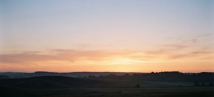 Serene landscape where the sky meets the earth