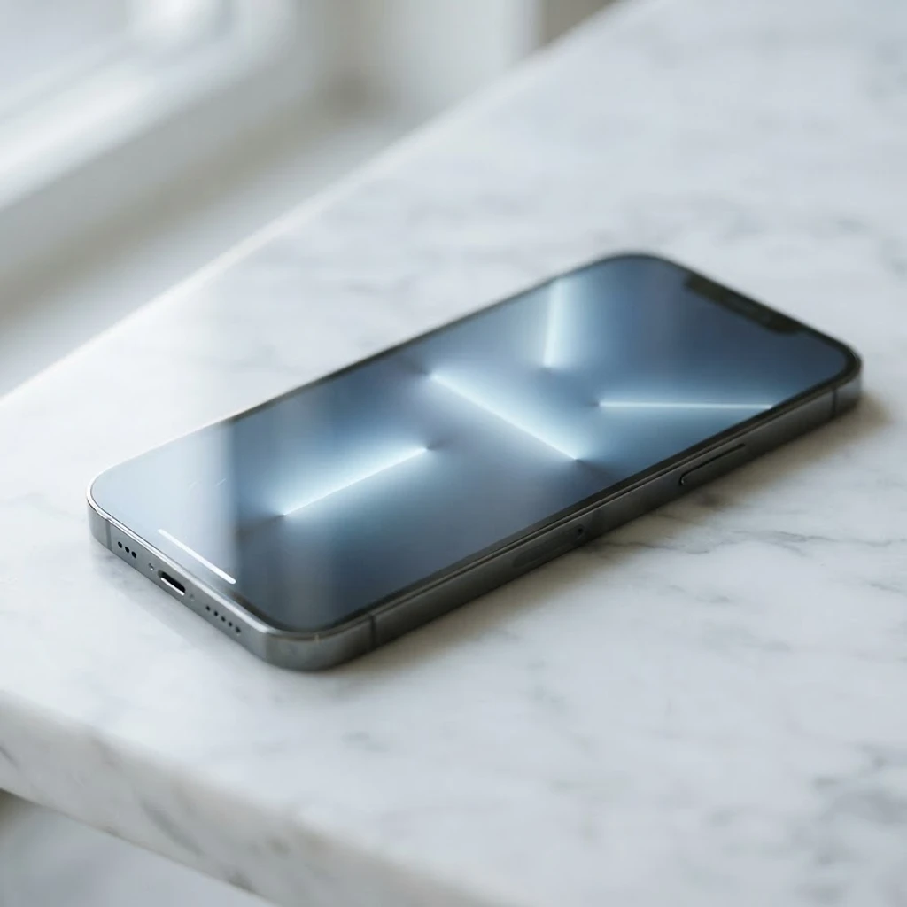 Smartphone on a marble surface