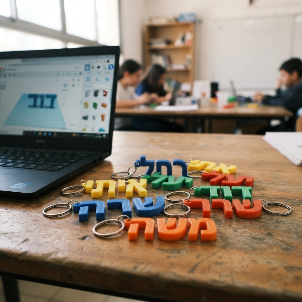 תגית שם מותאמת אישית — הדפסה בתלת-ממד