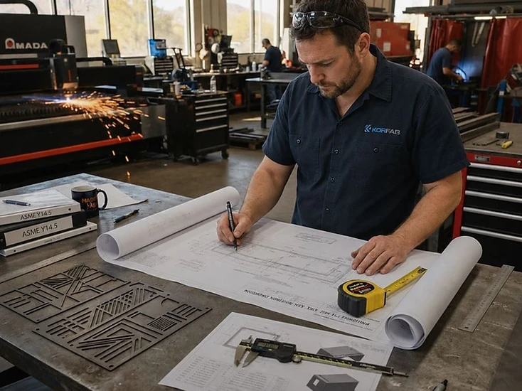 KorFab Plan stage — custom metal fabrication