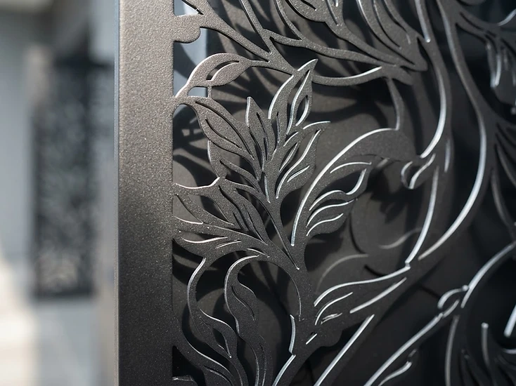 Custom architectural metal panel pattern designed for a luxury commercial building