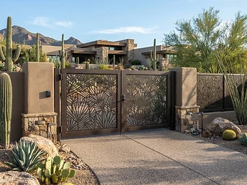 Driveway & Pedestrian Gates — custom metal fabrication by KorFab