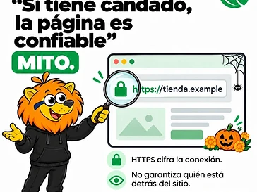 Leonidas de Liceraion explica por qué HTTPS y el candado no garantizan que una página web sea confiable.