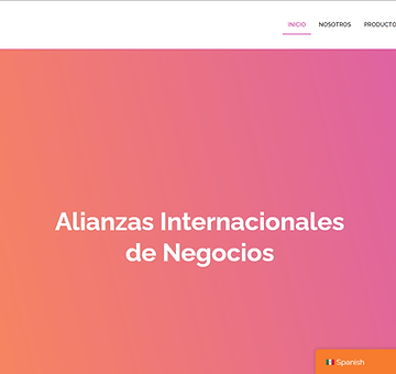 Captura de pantalla del sitio web de Emmisa Inc, alianzas internacionales de negocios