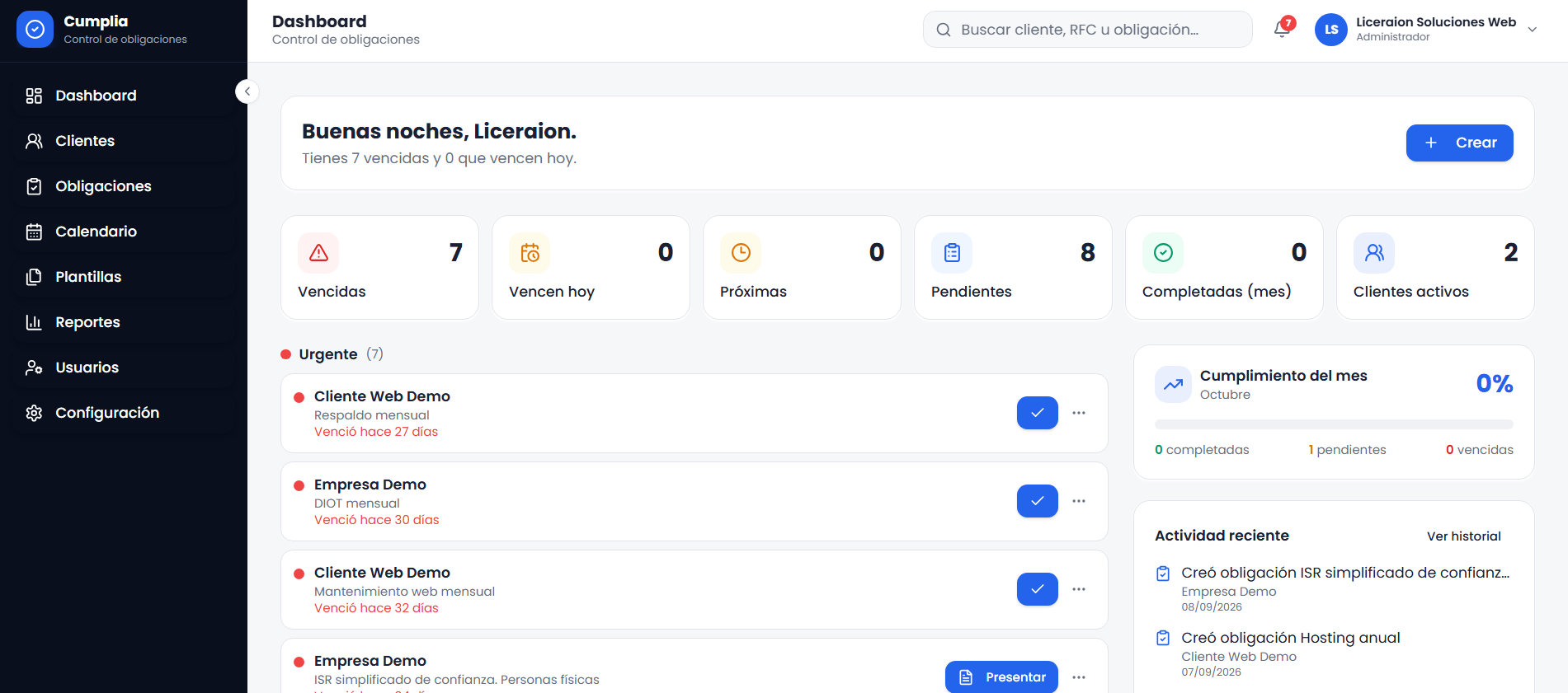 Sistema web de gestión contable