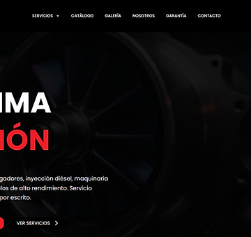 Captura de pantalla del sitio web de Turbo Soluciones Morelos, especialistas en turbocargadores e inyección diésel
