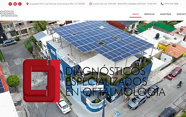 Captura de pantalla de la landing page de CDI Oftalmología, diagnósticos especializados en oftalmología