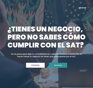 Captura de pantalla del sitio web de Servicios Contables Tavira, despacho contable en México
