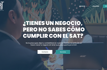 Captura de pantalla del sitio web de Servicios Contables Tavira, despacho contable en México