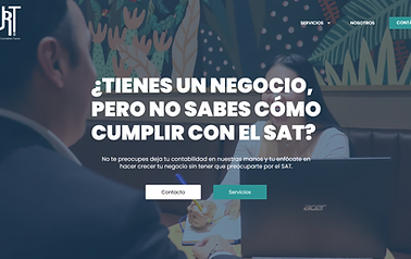 Captura de pantalla del sitio web de Servicios Contables Tavira, despacho contable en México
