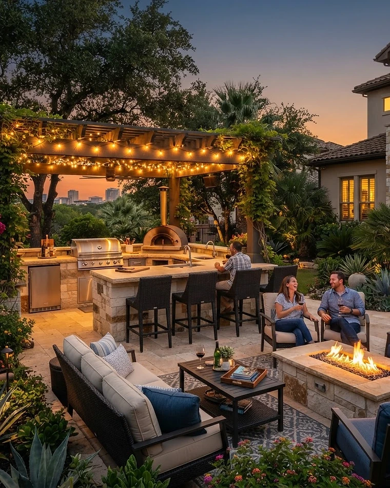 Luxury outdoor living space