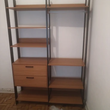 Closet em metalon montado pela equipe