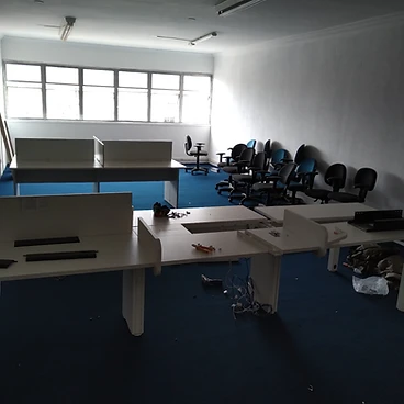 Ambiente em processo de montagem
