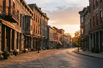 Galena — An entire 19th-century main street, frozen, the best-preserved historic town in Illinois.
