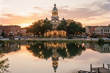 Granbury — An 1870s courthouse square on a lake, the best-preserved town center in North Texas.