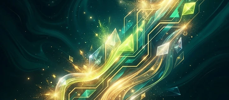 Prismatic artwork for Decentralized Finance and the New Frontier