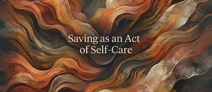 Prismatic artwork for Saving as an Act of Self-Care